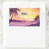 Sunset in Tropics door Farida Greenfield Rechthoekige Sticker (Tas)