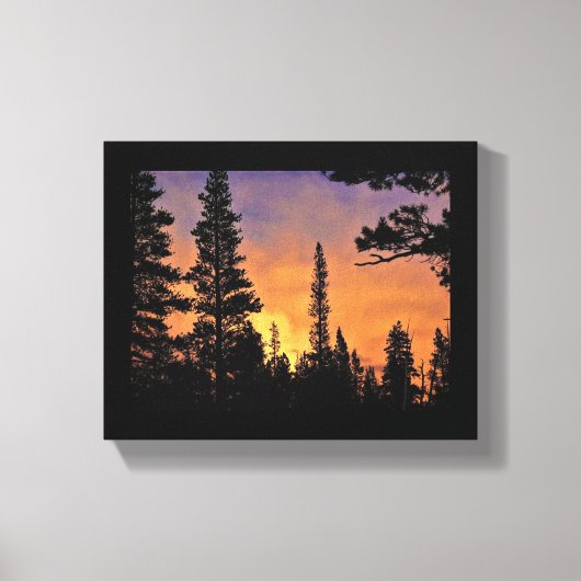 Sunset in Tuolumne Meadows, Yosemite, CA Canvas Afdruk (Voorkant)