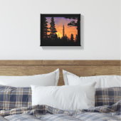 Sunset in Tuolumne Meadows, Yosemite, CA Canvas Afdruk (Insitu (Slaapkamer))