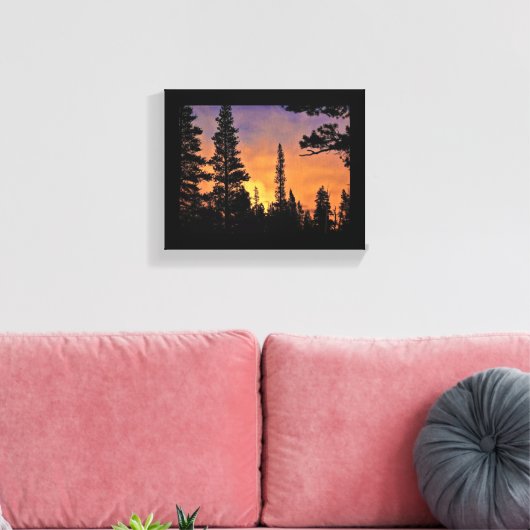 Sunset in Tuolumne Meadows, Yosemite, CA Canvas Afdruk (Insitu (Woonkamer))