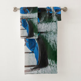 Sunset in Venetië Bad Handdoek