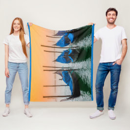 Sunset in Venetië Fleece Deken