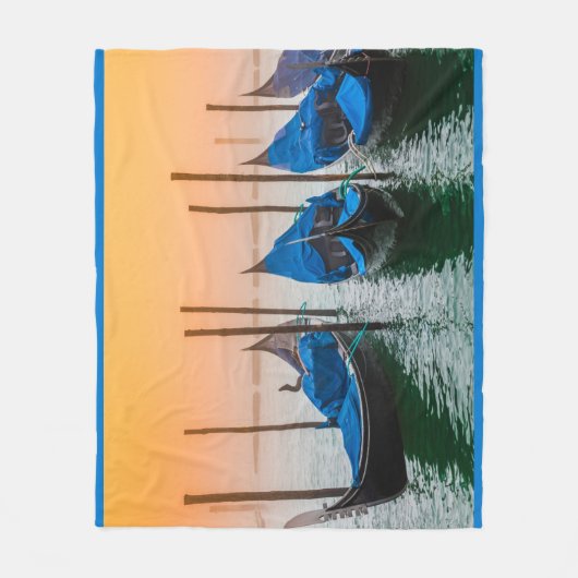 Sunset in Venetië Fleece Deken (Voorkant)