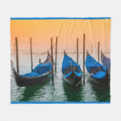 Sunset in Venetië Fleece Deken (Voorkant (Horizontaal))