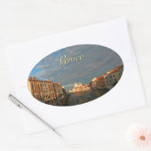 Sunset in Venetië, Italië Ovale Sticker (Envelop)