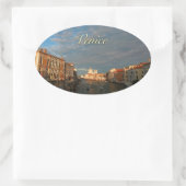 Sunset in Venetië, Italië Ovale Sticker (Tas)