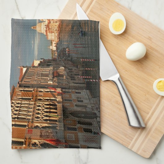 Sunset in Venetië, Italië Theedoek (Quarter Fold)