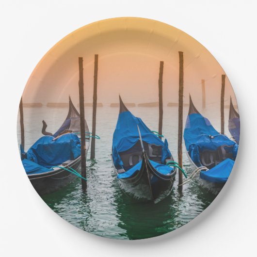 Sunset in Venetië Papieren Bordje (Voorkant)