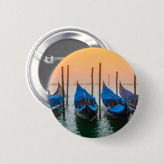 Sunset in Venetië Ronde Button 5,7 Cm (Voorkant /achterkant)