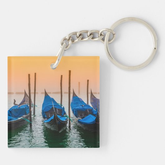 Sunset in Venetië Sleutelhanger (Achterkant)