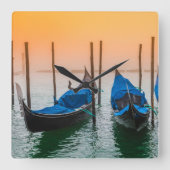 Sunset in Venetië Vierkante Klok (Voorkant)