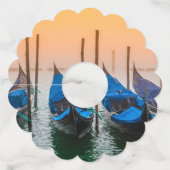 Sunset in Venetië Wijnglaslabel (Voorkant)