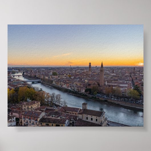 Sunset in Verona Poster (Voorkant)