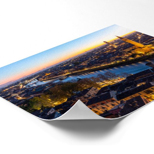 Sunset in Verona Poster (Hoek)