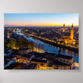 Sunset in Verona Poster