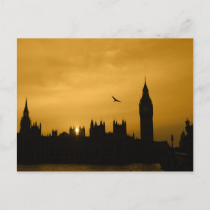 Sunset in Westminster - Big Ben - London-Briefkaar Briefkaart
