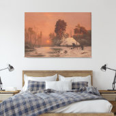 Sunset in winter  Canvas Afdruk (Insitu (Slaapkamer))