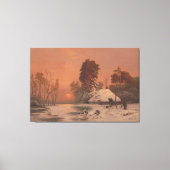  Sunset in winter  Canvas Afdruk (Voorkant)