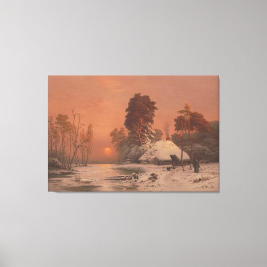  Sunset in winter  Canvas Afdruk (Voorkant)