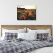 Sunset in Wyoming Indian Paintborstelgebergte Canvas Afdruk (Insitu (Slaapkamer))