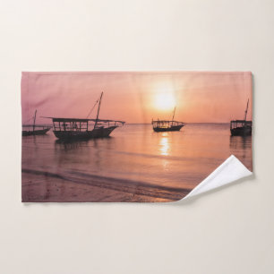 Sunset in Zanzibar Bad Handdoek