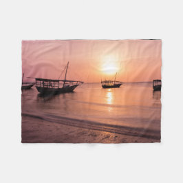 Sunset in Zanzibar Fleece Deken