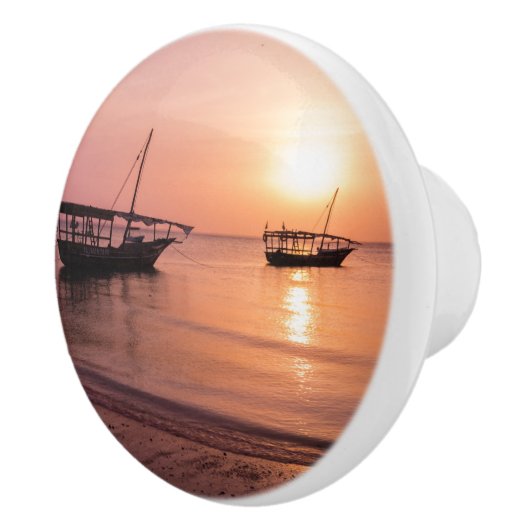Sunset in Zanzibar Keramische Knop (Rechts)