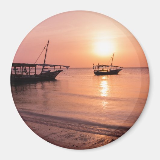 Sunset in Zanzibar Magneet (Voorkant)