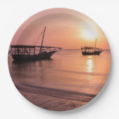 Sunset in Zanzibar Papieren Bordje (Voorkant)