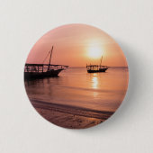 Sunset in Zanzibar Ronde Button 5,7 Cm (Voorkant)