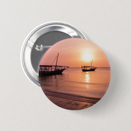 Sunset in Zanzibar Ronde Button 5,7 Cm (Voorkant /achterkant)