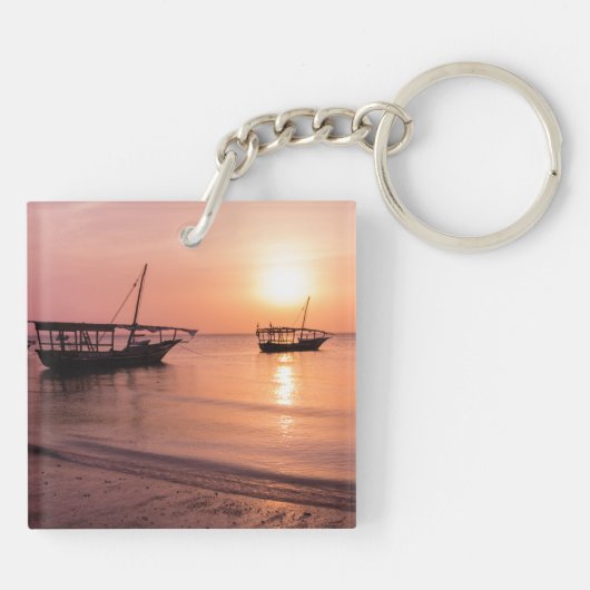 Sunset in Zanzibar Sleutelhanger (Achterkant)