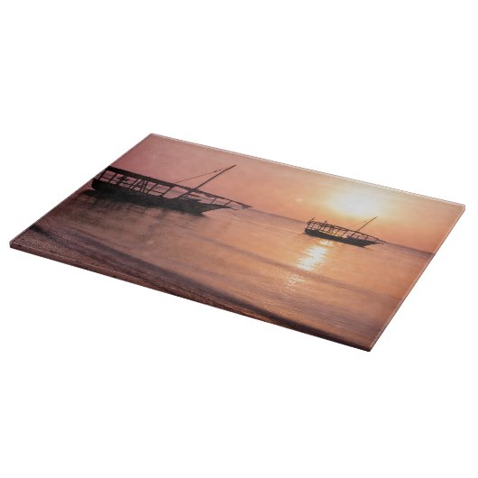 Sunset in Zanzibar Snijplank (Hoek)