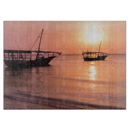 Sunset in Zanzibar Snijplank (Voorkant)