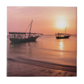 Sunset in Zanzibar Tegeltje (Voorkant)