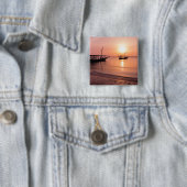 Sunset in Zanzibar Vierkante Button 5,1 Cm (In situ)
