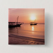 Sunset in Zanzibar Vierkante Button 5,1 Cm (Voorkant)