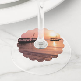 Sunset in Zanzibar Wijnglaslabel