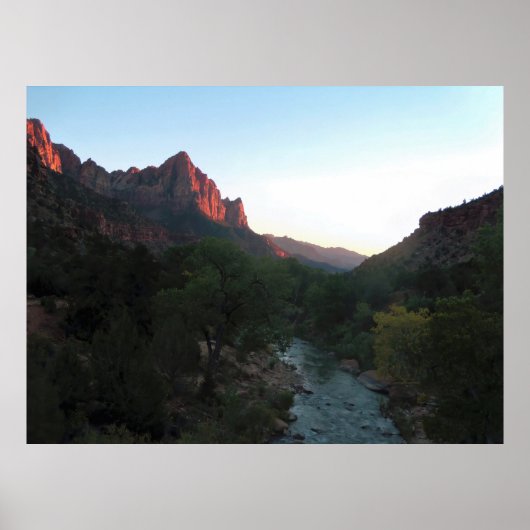 Sunset in Zion Canyon Poster (Voorkant)