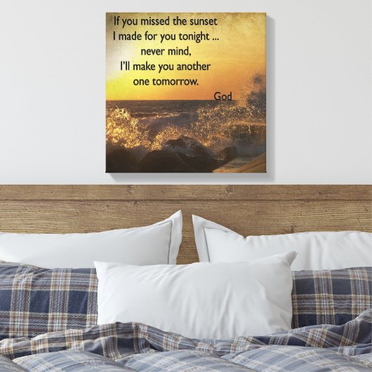 Sunset Inspiration Canvas Afdruk (Insitu (Slaapkamer))
