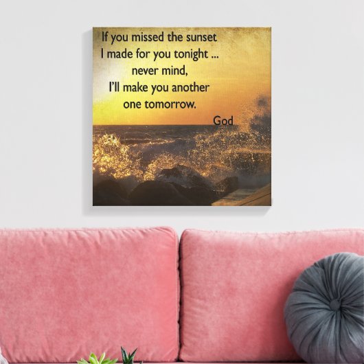 Sunset Inspiration Canvas Afdruk (Insitu (Woonkamer))