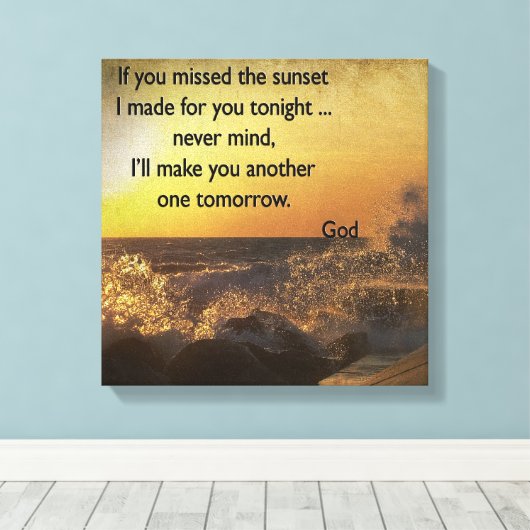 Sunset Inspiration Canvas Afdruk (Insitu (Houten vloer))