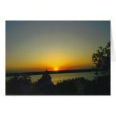 Sunset Inspirerend Note Kaart (Voorkant Horizontaal)