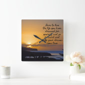 Sunset Inspirerend offerte Vierkante Klok (Huis)