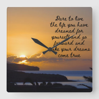 Sunset Inspirerend offerte Vierkante Klok