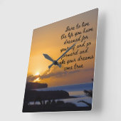 Sunset Inspirerend offerte Vierkante Klok (Hoek)