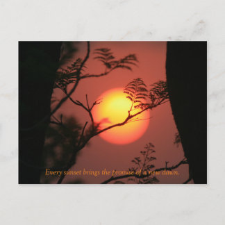 Sunset Inspirerend Quote Briefkaart