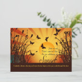 Sunset Invitation Kaart (Staand voorkant)