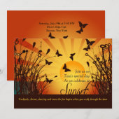 Sunset Invitation Kaart (Voorkant / Achterkant)