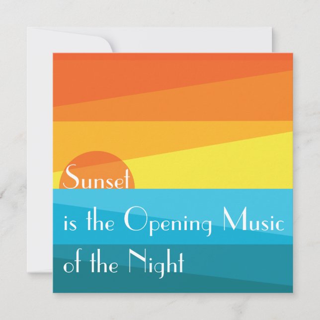 Sunset is de openingsmuziek van de Night Flat Kaar (Voorkant)